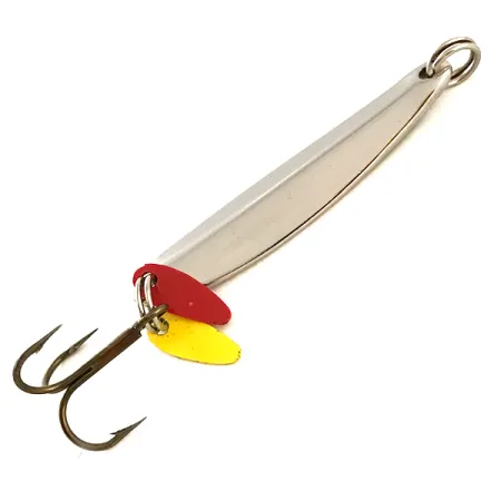 Bay de Noc Swedish Pimple Cucharilla, Níquel/Verde/Rojo/Amarillo, 7g, #6359