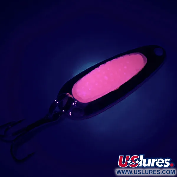 Nebco Pixee UV Cucharilla, Níquel Martilleado / Rosa, 4.5g, UV, #6369