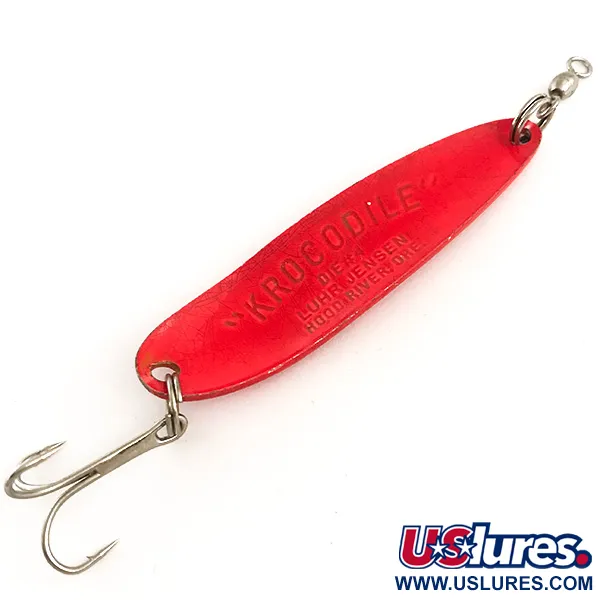 Cucharilla Luhr Jensen Krocodile Die #4, Rojo, 14g, UV-activa, #6378