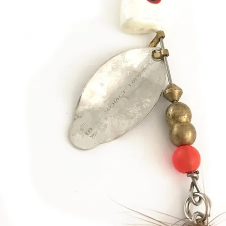 Mepps Lusox 1 Cucharilla, Níquel / Rojo, 10g, Cabeza Plomada, #6403