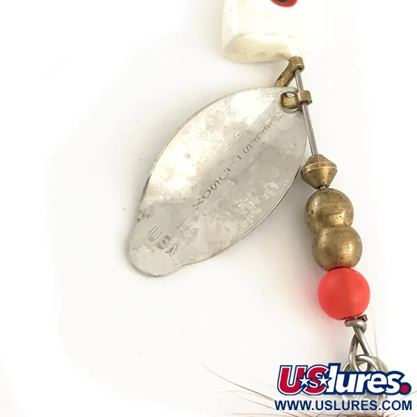 Mepps Lusox 1 Cucharilla, Níquel / Rojo, 10g, Cabeza Plomada, #6403