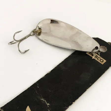 Nebco FlashBait 266 Cucharilla, Blanco, Negro, 10g, Vintage, #6421