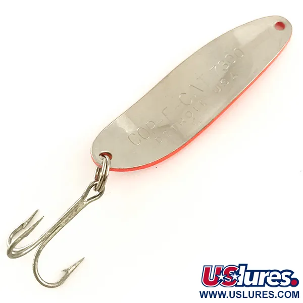 Dardevle Cop-E-Cat 7300 UV Cucharilla, Rojo/Negro/Níquel, 10g, UV, #6436