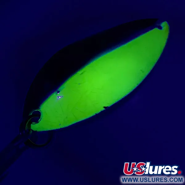 Luhr Jensen Krocodile Stubby UV Cucharilla, Níquel/Amarillo UV, 14g, #6437
