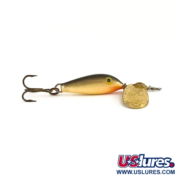 Blue Fox Vibrax Minnow Spin 1 Cucharilla, Oro, 4g, Cuerpo Balsa, #6446