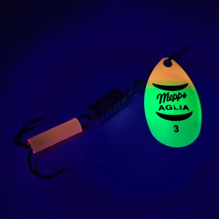 Mepps Aglia 3 Fluo UV Cucharilla, Fluo Tiger, 7g, UV-reactivo, #6456