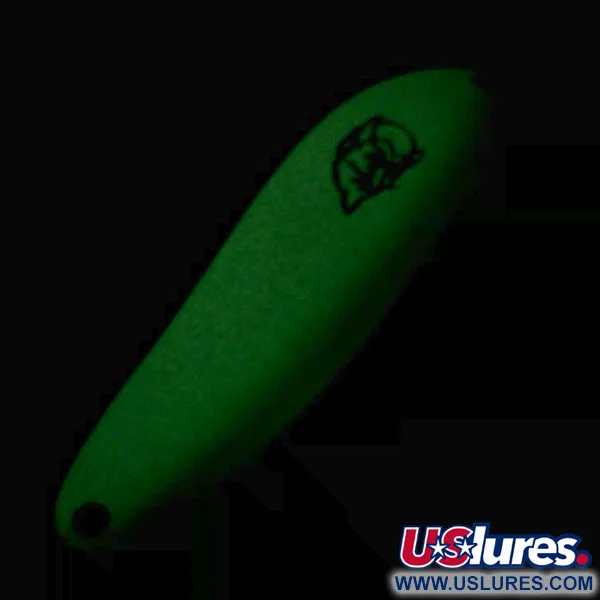 Dardevle Cop-E-Cat 7300 Glow Cucharilla, Blanco/Verde, 10g, UV, #6467