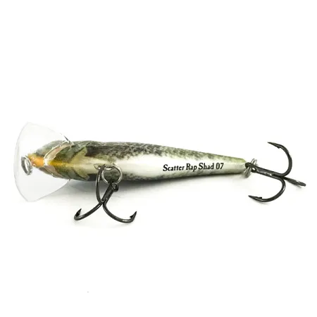 Señuelo Rapala Scatter Rap Shad SCRS07, BGL Live Bluegill, 7g, #6475