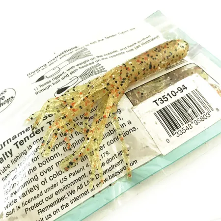 Bass Pro Shops Salty Tender Tubes Vinilo, Marrón, 9cm, sal, #6486