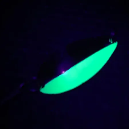 Cucharilla Little Cleo UV, Níquel / Verde, 1.8g, Brillo UV, #6499