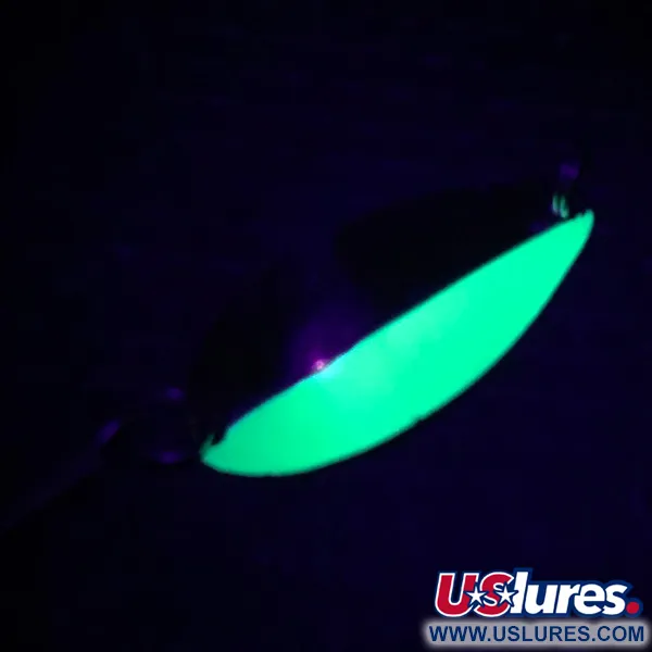 Cucharilla Little Cleo UV, Níquel / Verde, 1.8g, Brillo UV, #6499