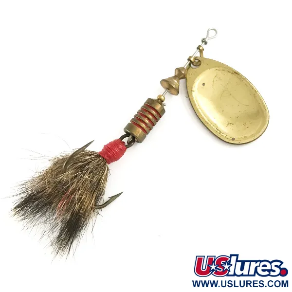 Mepps Aglia 3 dressed Cucharilla, Oro / Rojo, 7,3g, Cola ardilla, #6509