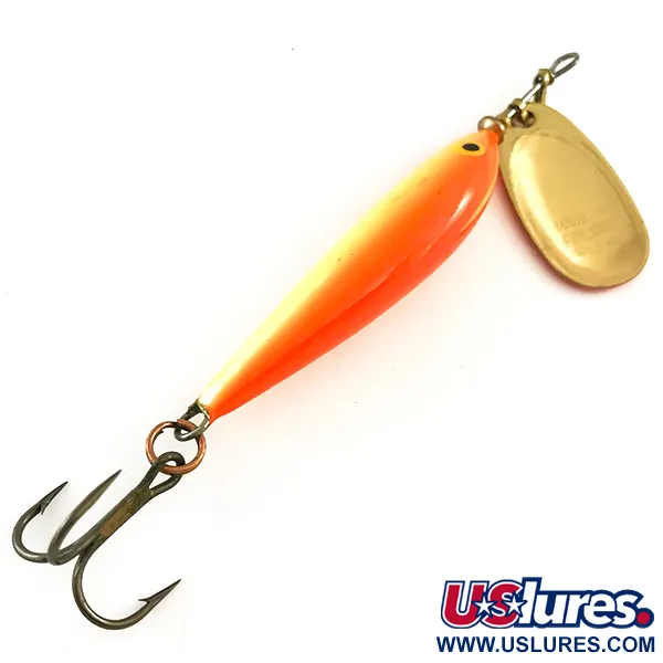 Blue Fox Vibrax Minnow Spin 2 Cucharilla, Naranja/Oro, 7g, Finesa, #6517