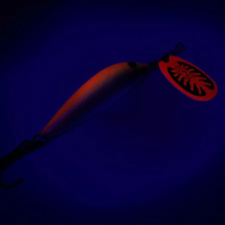 Blue Fox Vibrax Minnow Spin 2 Cucharilla, Naranja/Oro, 7g, Finesa, #6517