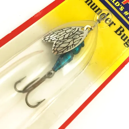 Mepps Thunder Bug Cucharilla, Oro / Azul, 4g, Alas Nervadas, #6535
