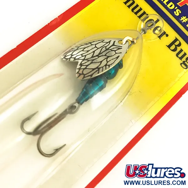 Mepps Thunder Bug Cucharilla, Oro / Azul, 4g, Alas Nervadas, #6535