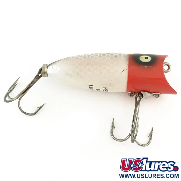 Heddon Baby Lucky 13 Señuelo Superficie, Rojo/Blanco/Plata, 9g, #6550