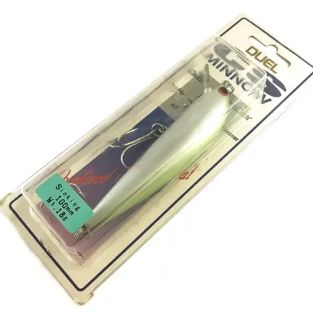 Yo-Zuri Duel CS Minnow Hundido, Plata / Verde, 18g, Sonajero, #6589