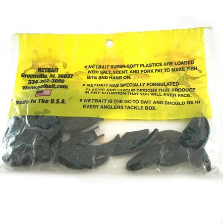 NetBait Paca Chunk vinilo, Black Blue Flk, 7.5cm, jig trailer, #6594