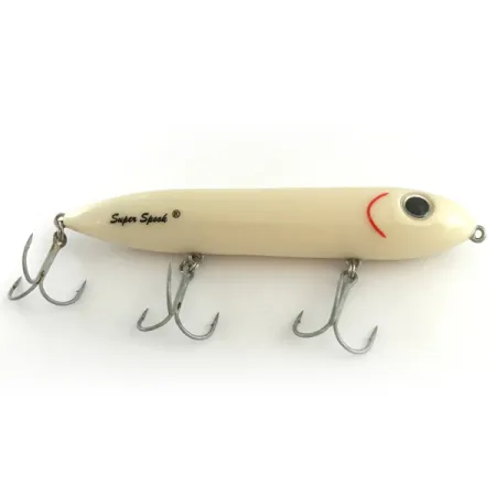 Heddon Super Spook Paseante Superficie, Blanco, 25g, 3 Poteras, #6618