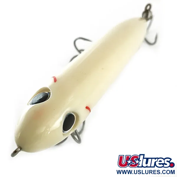 Heddon Super Spook Paseante Superficie, Blanco, 25g, 3 Poteras, #6618