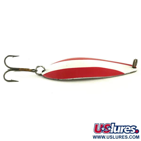 Blue Fox Strobe Tear Drop Spoon Cucharilla, Rojo/Blanco/Plata, 21g #6625