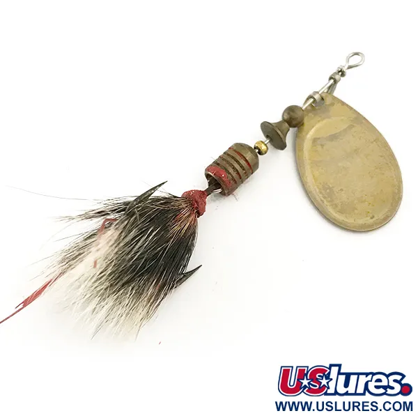 Mepps Aglia 2 dressed 1960s Cucharilla, Latón, 4,7g, Pluma, #6640