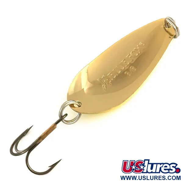 Blue Fox Strobe Tear Drop Cucharilla, Five of Diamonds, 11g, Oro, #6661