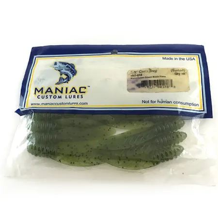 Maniac Custom Lures Maniac Cut'r Bug vinilo, Green Pumpkin, 6cm, #6668