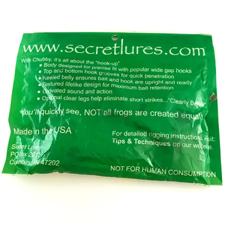 Secret Lures Chubby Frog Rana, Mean Green, Efecto de Sonido, #6670