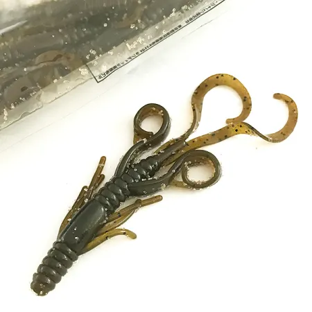 Berkley PowerBait Bungee Hawg vinilo, Green Pumpkin, 7cm, #6671