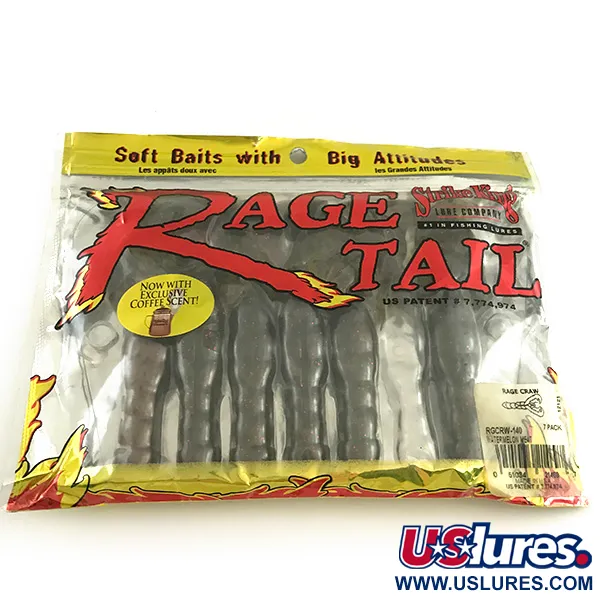 Strike King Rage Tail Rage Craw Vinilo, Watermelon Meat, 9cm, #6673