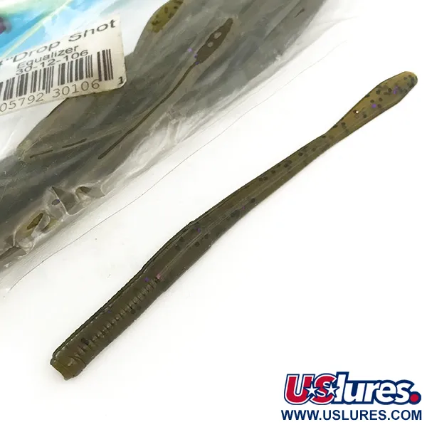 Open Water Drop Shot Vinilo, Oliva, 10,2cm, Finesse, #6680