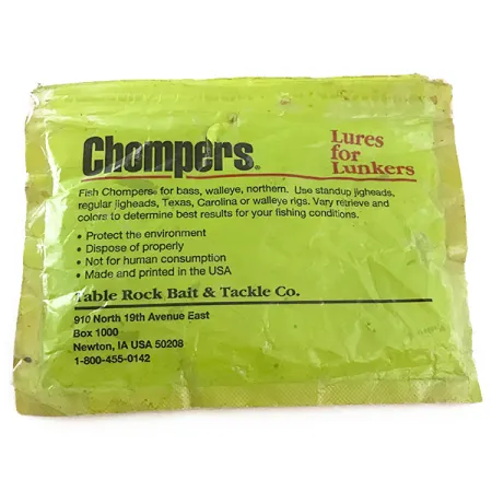 Chompers Single Tail Grub Vinilo, Chartreuse Pepper, 7cm, 15uds, #6681