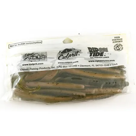 Culprit Original Worm Vinilo, Green Pumpkin Red, 14cm, #6682