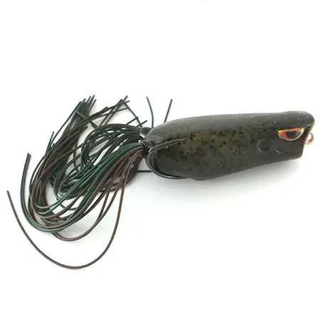 SPRO Dean Rojas Bronzeye Frog Popper, Negro, 14g, Cuerpo Hueco, #6710