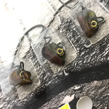 Duh!!! Head Kit Jig Heads Offset, Oliva / Rojo, 11g, Anti-enganche, #6722