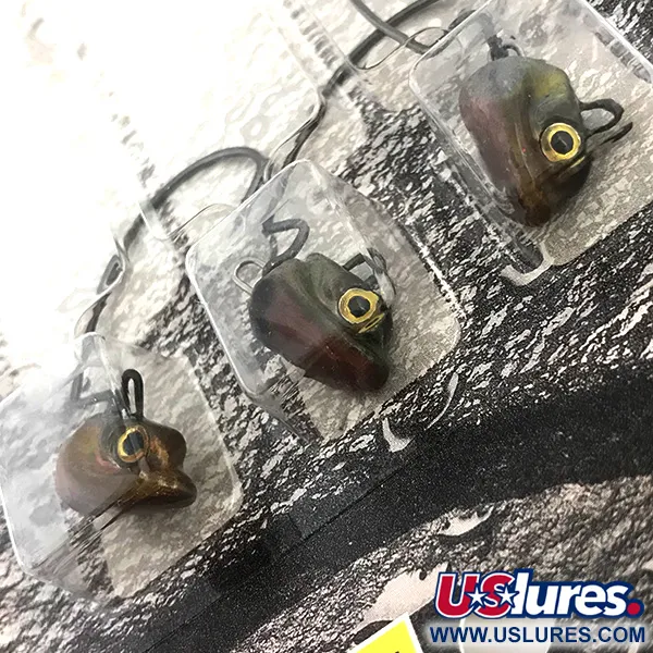 Duh!!! Head Kit Jig Heads Offset, Oliva / Rojo, 11g, Anti-enganche, #6722