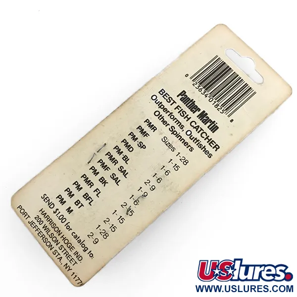 Panther Martin 9 Cucharilla, Plata / Verde, 11g, Hoja en Eje, #6732