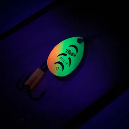 Cucharilla Mepps Aglia 0, Fire Tiger, 2,5g, Acabado UV, #6744