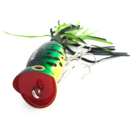 Fred Arbogast Hula Popper Señuelo Superficie, Fire Tiger, 10g, #6760