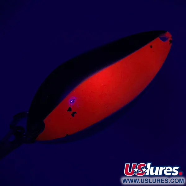 Luhr Jensen Krocodile Stubby UV Cucharilla, Níquel / Rojo, 14g, UV, #6768