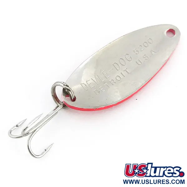 Eppinger Dardevle Devle Dog 5200 UV Cucharilla, Rojo/Níquel, 7g, UV, #6773