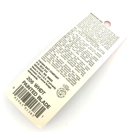 Worden’s Original Rooster Tail Painted Blade Cucharilla, Blanco, 1,7g, #6792