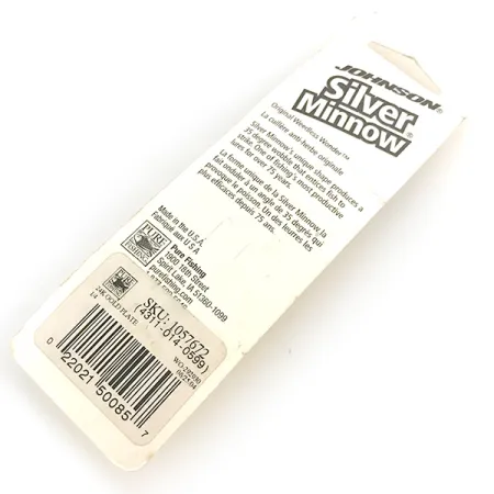 Cucharilla Johnson Silver Minnow, Oro, 7g, Anti-algas, #6798