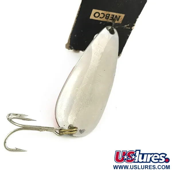 Nebco FlashBait 266 Cucharilla, Rojo / Blanco / Níquel, 10g, Simple, #6801