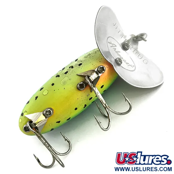 Fred Arbogast Jitterbug Señuelo Topwater, Fire Tiger, 10g, #6808