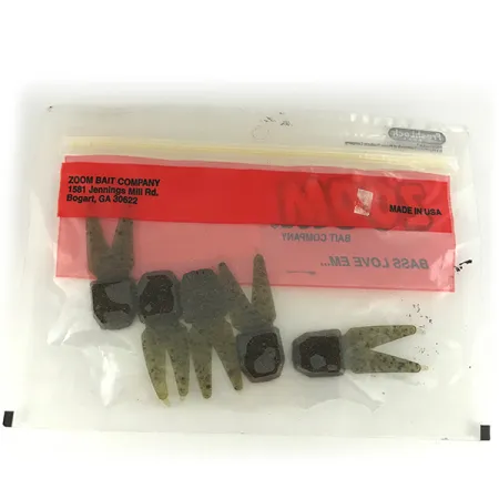 Zoom Tiny Salty Chunk, Green Pumpkin Red, señuelo blando #6831