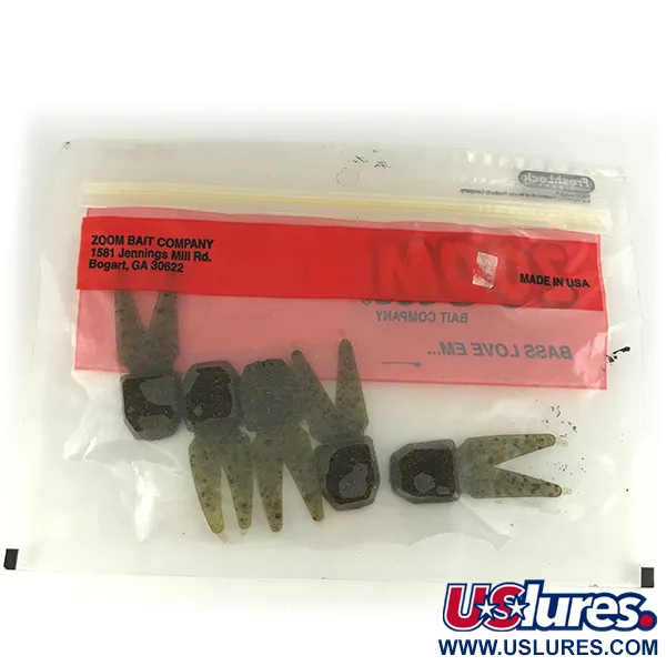 Zoom Tiny Salty Chunk, Green Pumpkin Red, señuelo blando #6831