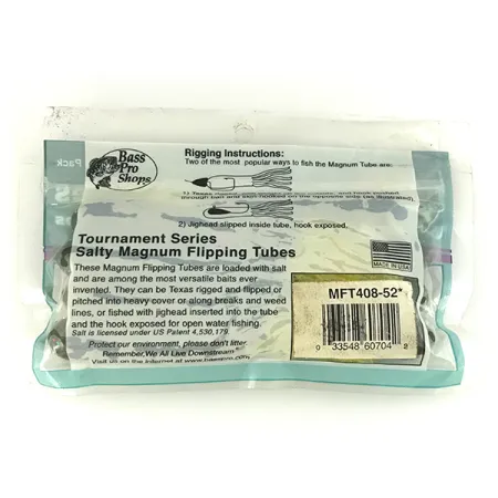 Bass Pro Shops Salty Magnum Tubes vinilo, Green Pumpkin, 10cm, #6833